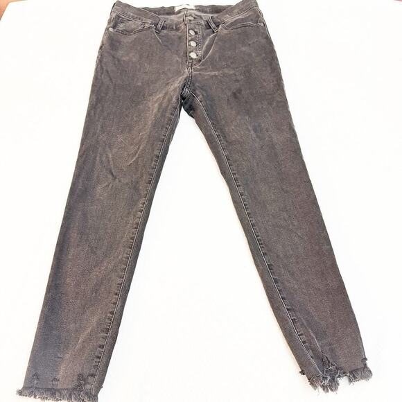 Madewell 9" Mid-Rise Skinny Button Fly Denim Jeans Size 32 - Picture 2 of 7